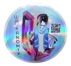 Rainbow holographic chrome metallic custom labels
