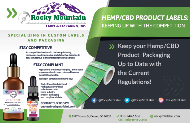 Ad for Hemp and CBD Product Labels